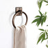 Hand Hammered Metal 7 inch Round Bath Towel Holder Ring